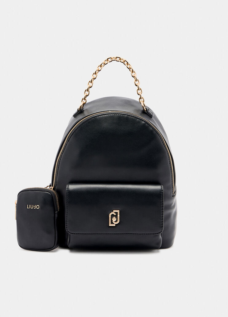 Medium backpack with pouch black Liu Jo - medium Medium backpack with pouch black Liu Jo - medium