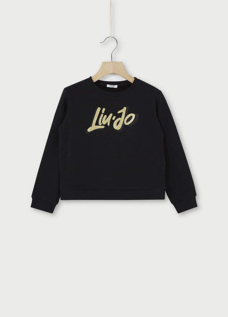 Sweatshirt with logo Black Liu Jo - large image number 0 Sweatshirt with logo Black Liu Jo - large image number 0