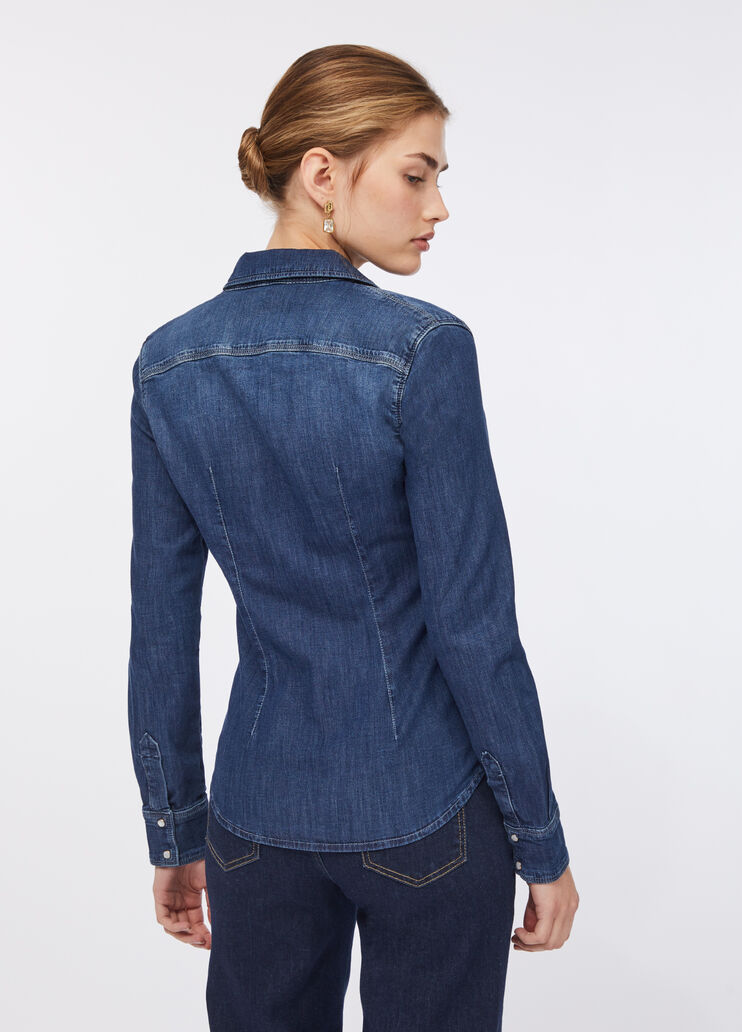 Camicia in denim denim scuro Liu Jo - large image number 1