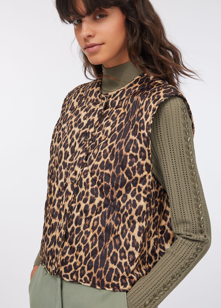 Jacket with bejewelled embroidery military green Liu Jo - large image number 4