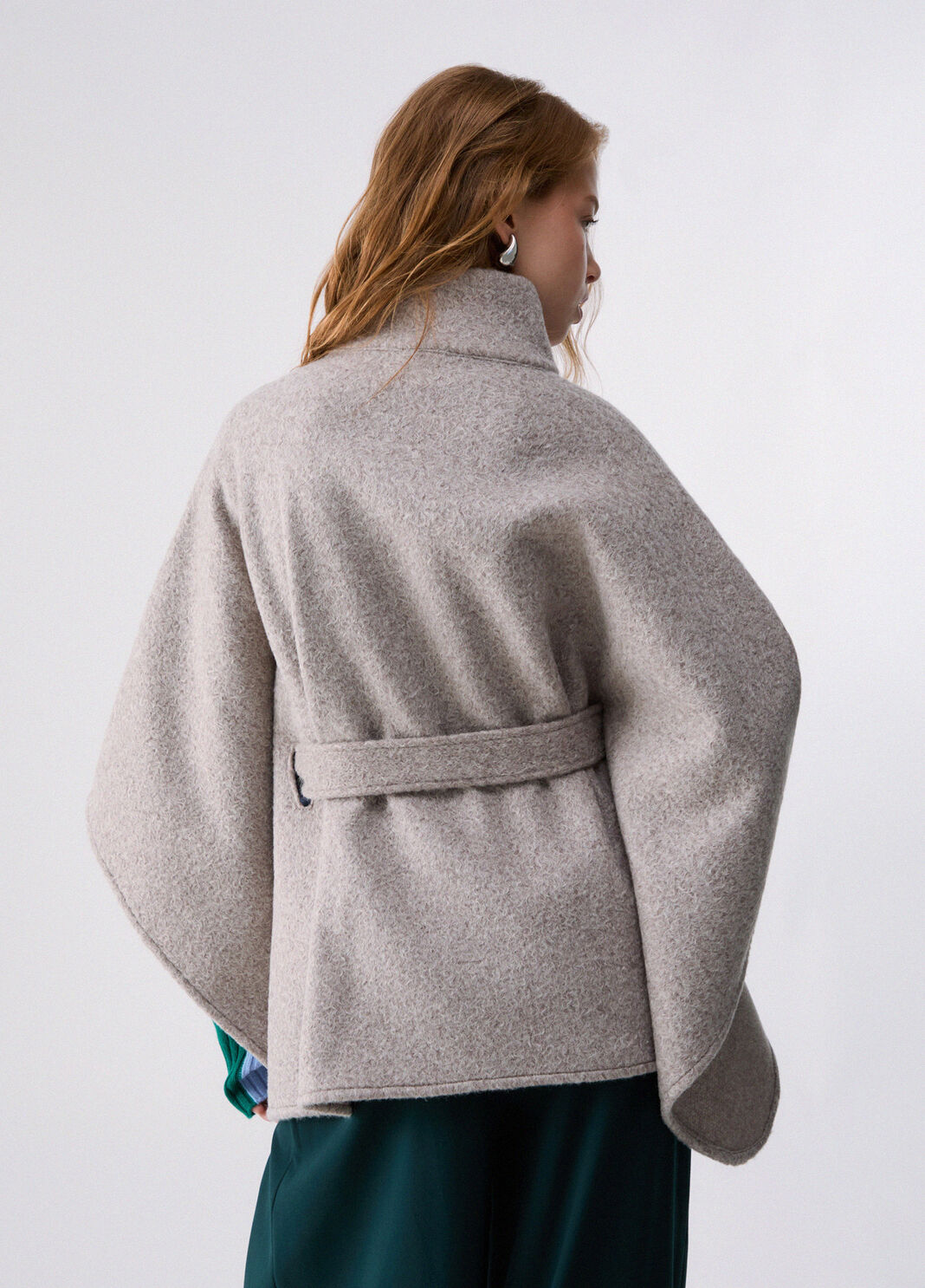 Poncho mit G&uuml;rtel Eisgrau Liu Jo - large image number 1