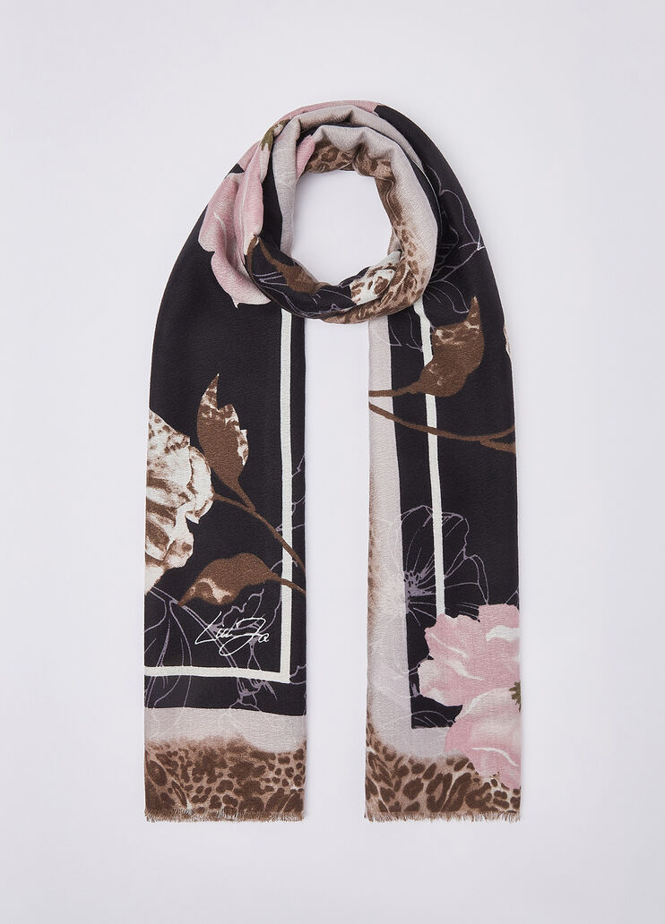 Stola con fiori cammello Liu Jo - medium