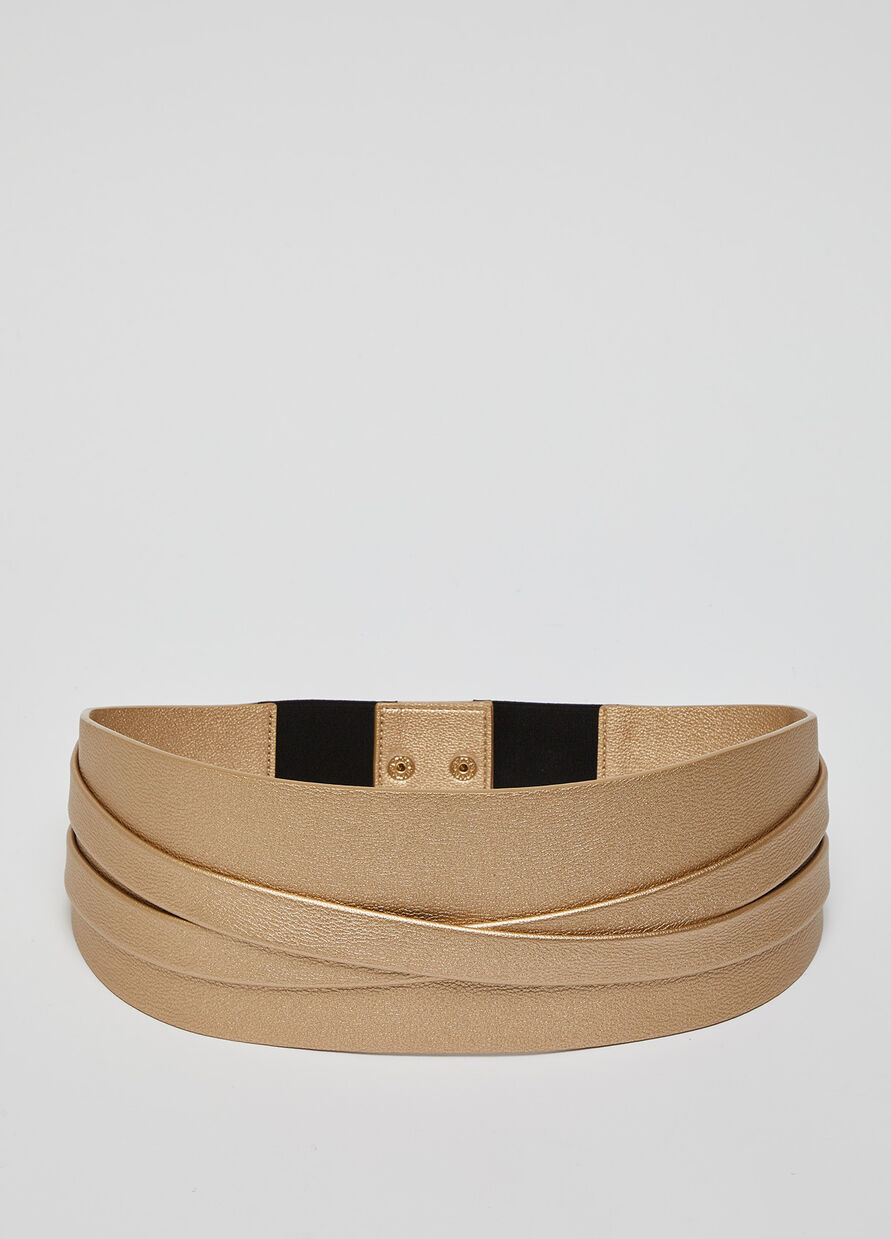Ceinture à oeillets et strass blanc femme | Morgan