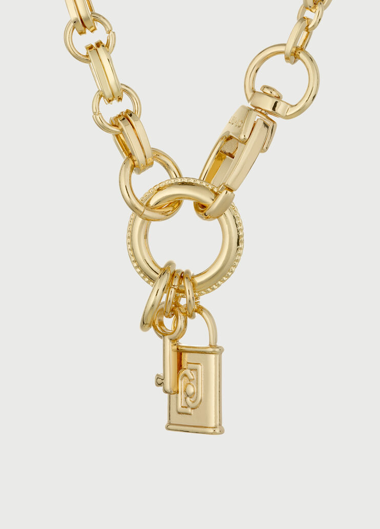 Halskette mit Schloss-Charm Goldfarben Liu Jo - large image number 1 Halskette mit Schloss-Charm Goldfarben Liu Jo - large image number 1