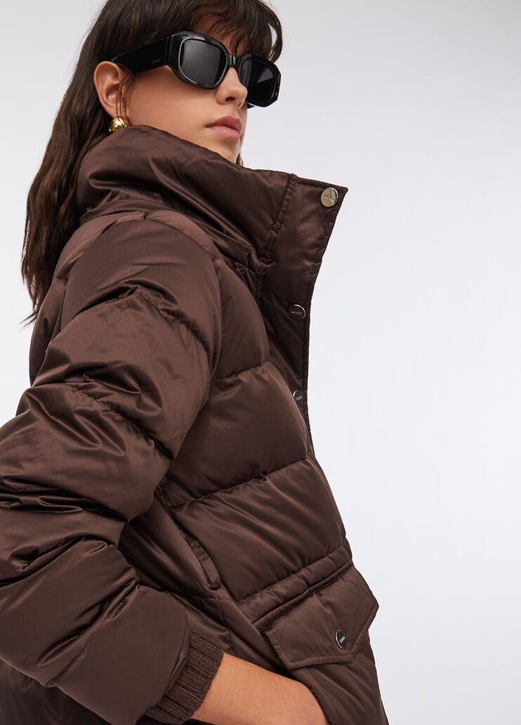 Hooded down jacket chocolate Liu Jo - medium