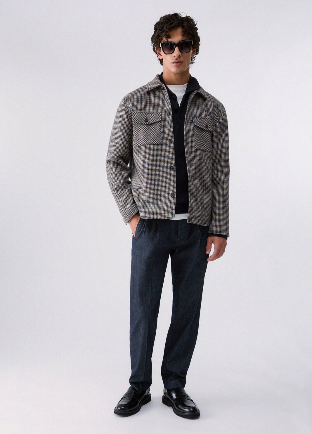 Houndstooth Overshirt Jacket brown Liu Jo - large image number 5