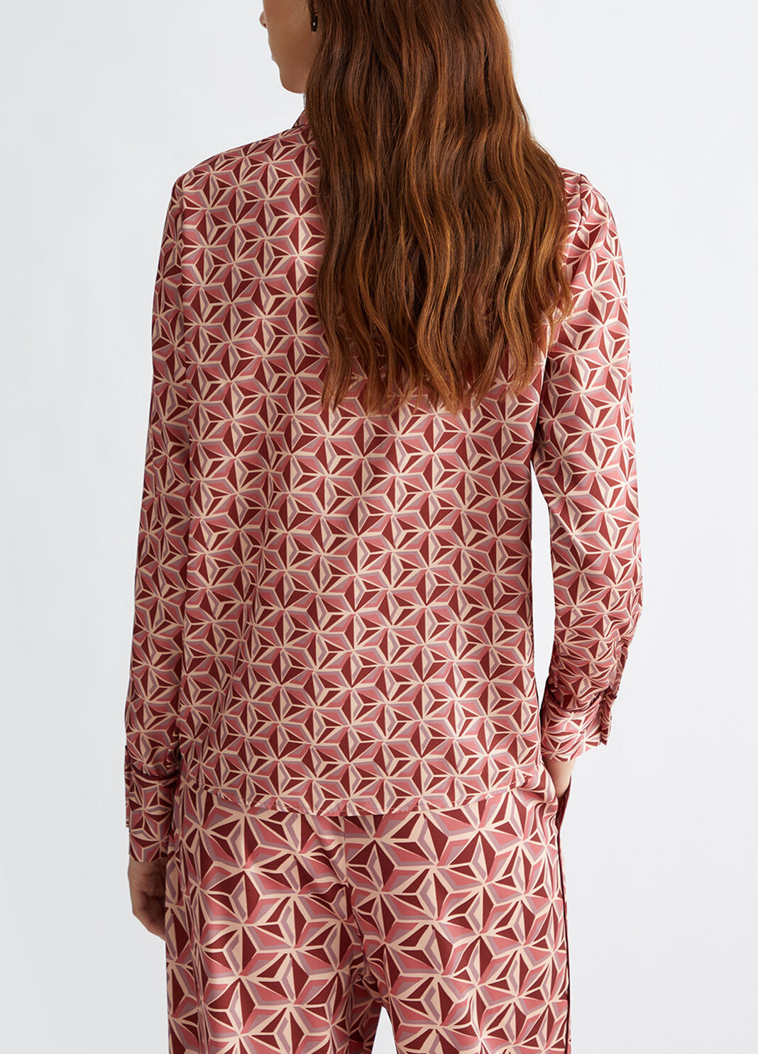 Camisa con estampado geom&eacute;trico rosa Liu Jo - large image number 1