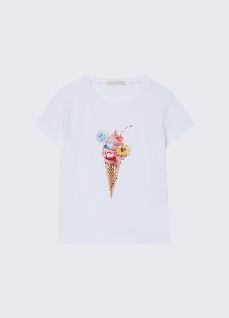 T-Shirt mit Print Ice Cream Liu Jo - medium