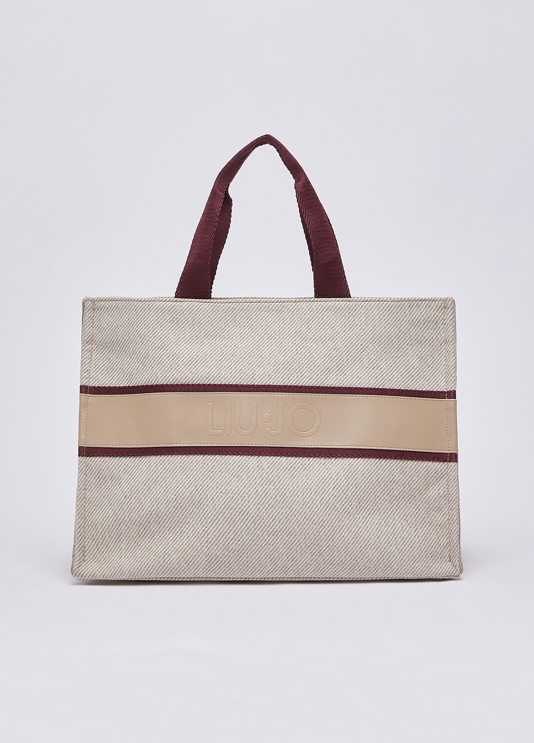 Bag tote large in wool cloth beige Liu Jo - large image number 1