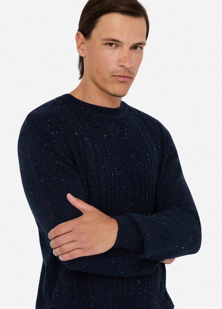 Zopfmusterpullover aus Wolle Dunkelblau Liu Jo - large image number 4