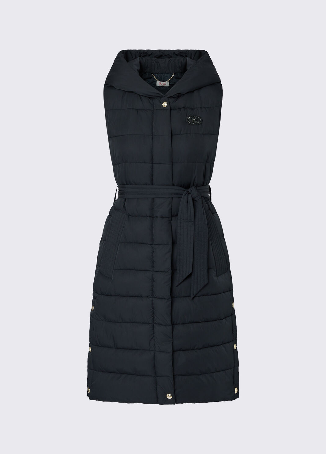 Long gilet in matte nylon black Liu Jo - large image number 6