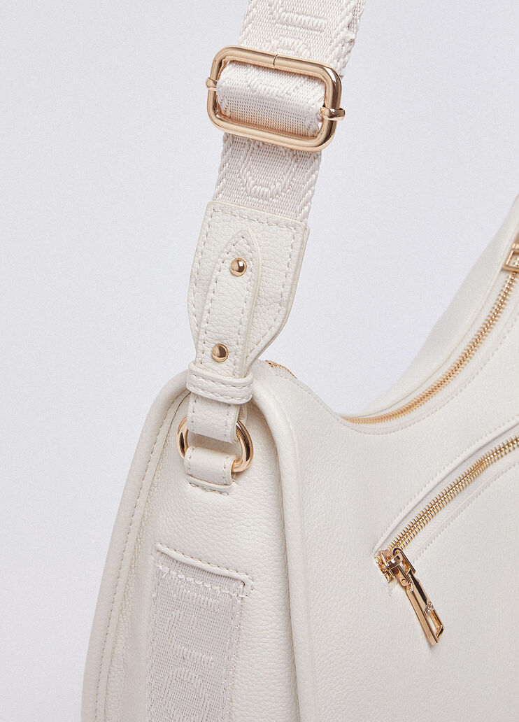 Medium zip-up hobo bag cream Liu Jo - large image number 4