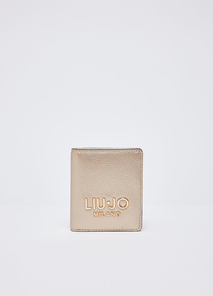 Card holder with zip light gold Liu Jo - medium