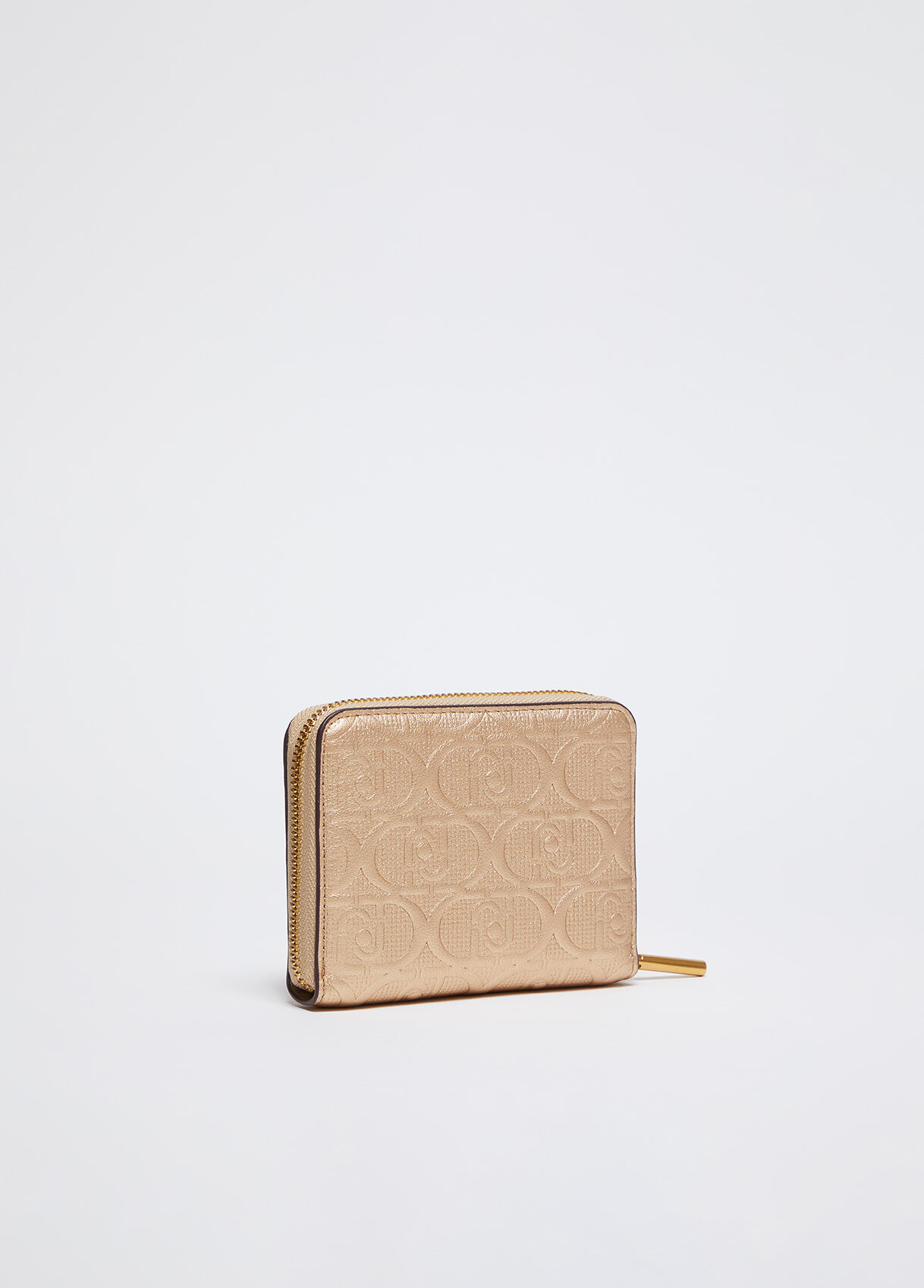 Light beige zip around purse colour gold colour Liu Jo