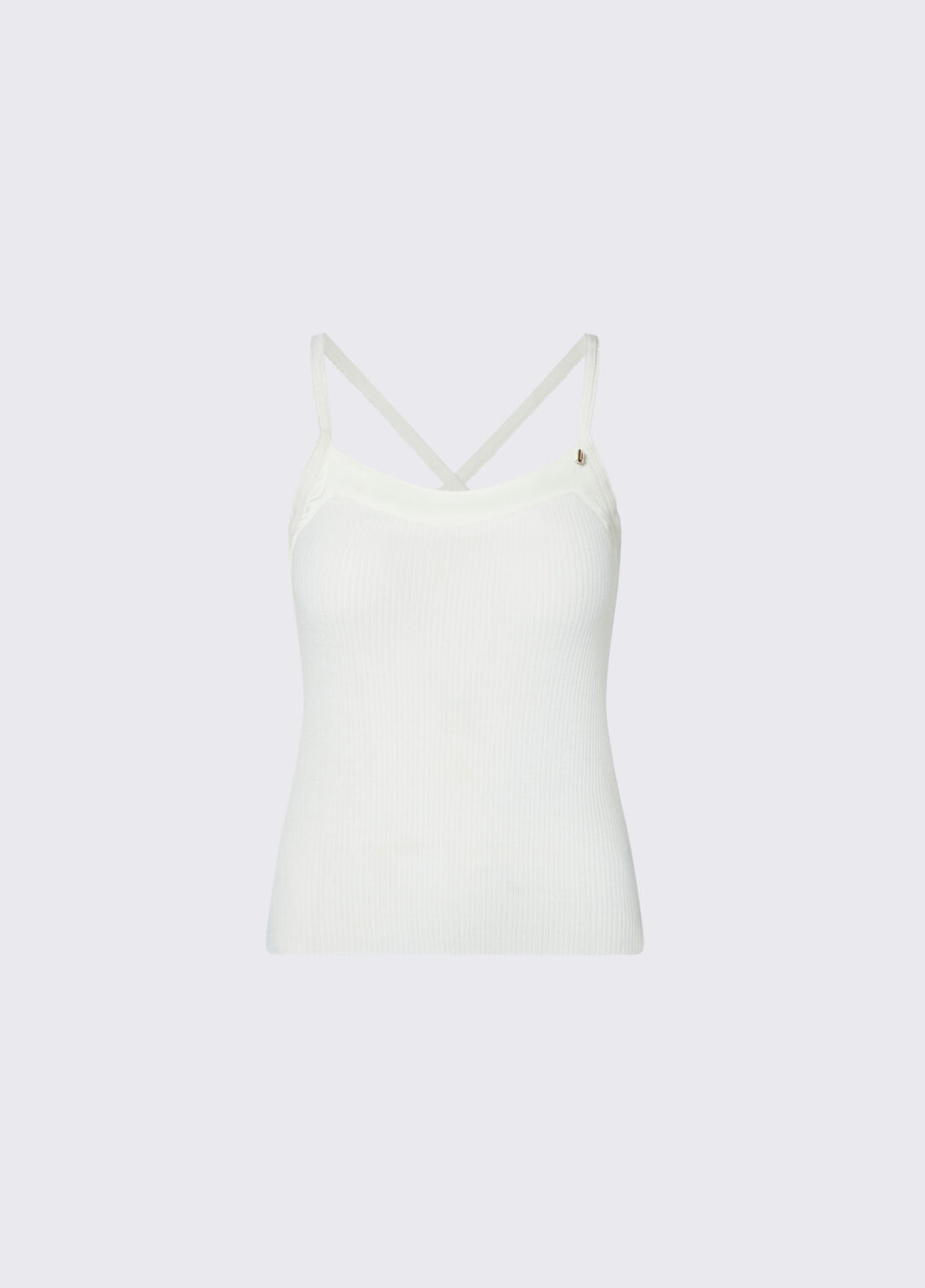 Cross-Back Knit Top white wool Liu Jo - large image number 6