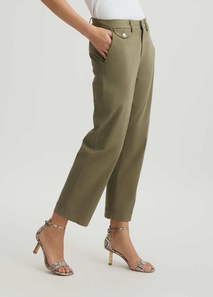 Cropped chinos green Liu Jo - large image number 4 Cropped chinos green Liu Jo - large image number 4