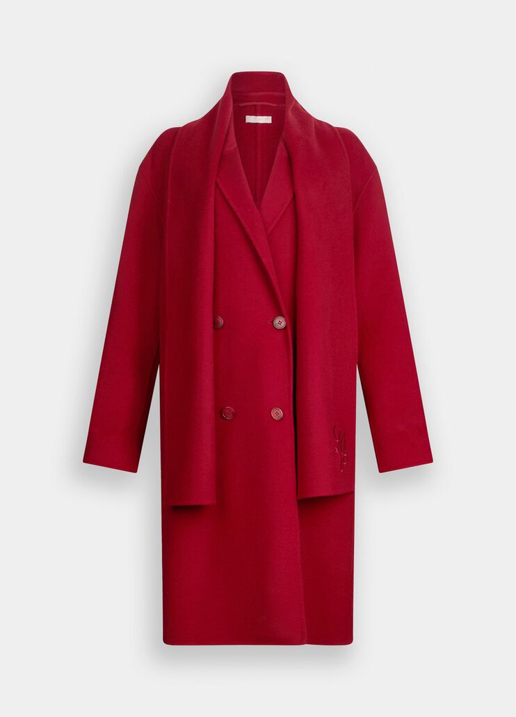Wool coat with scarf red Liu Jo - large image number 6 Wool coat with scarf red Liu Jo - large image number 6