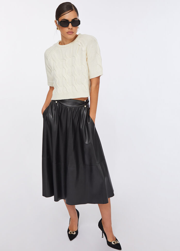 Coated fabric skirt black Liu Jo - medium