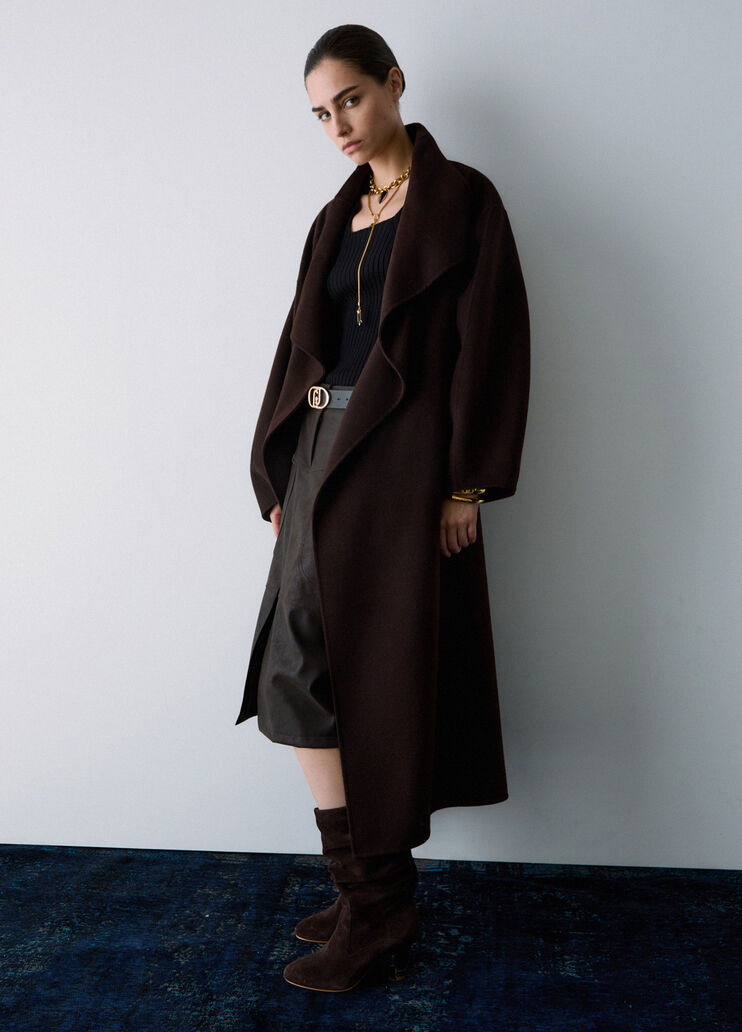 Oversized wool coat mocha Liu Jo - medium
