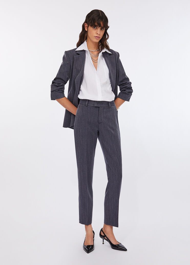 Flanellhose mit Nadelstreifen Blau mit Nadelstreifen Liu Jo - large image number 5