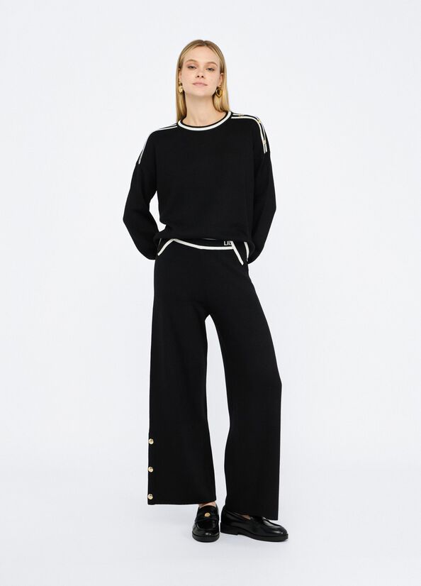 Pantalon en maille noir Liu Jo - medium