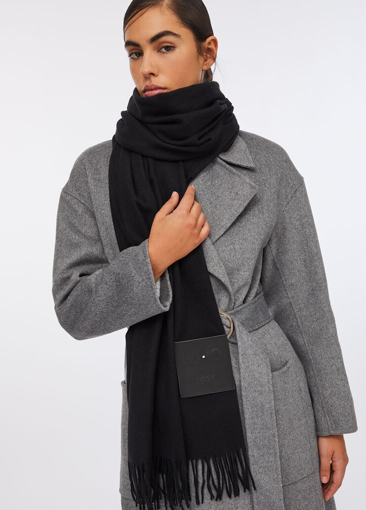 Stole with fringes black Liu Jo - medium