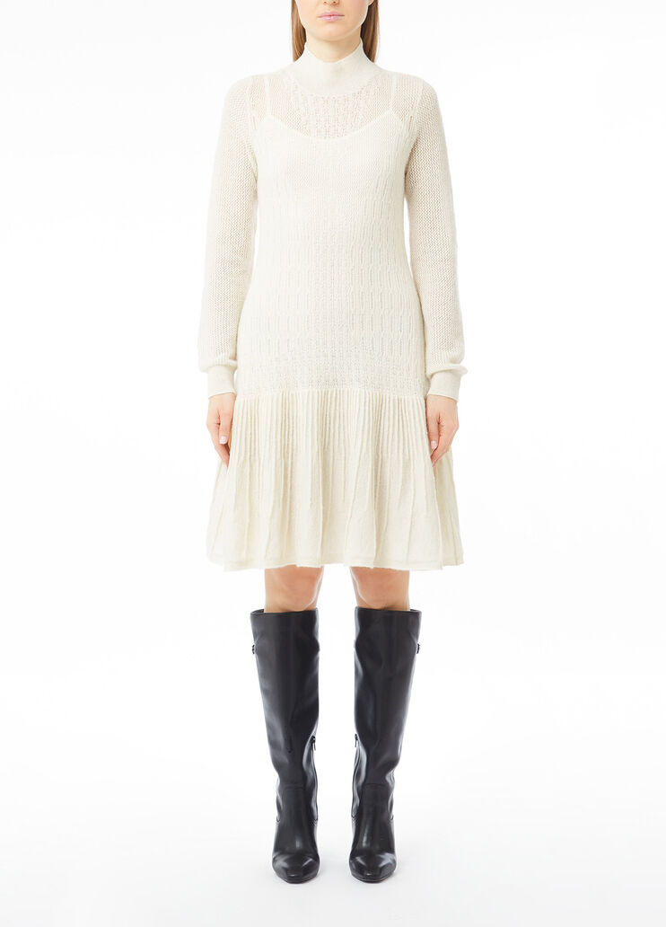 Kleid aus Wolle und Alpaka Wei&szlig; Liu Jo - medium