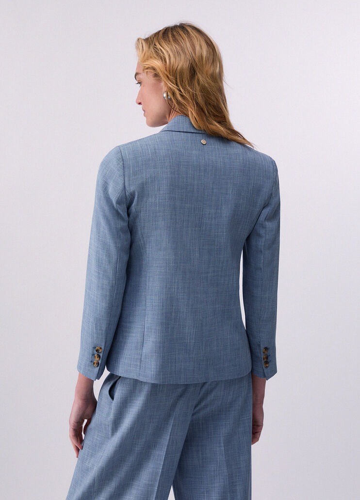 Blazer aus Melange-Stoff Blau Liu Jo - medium