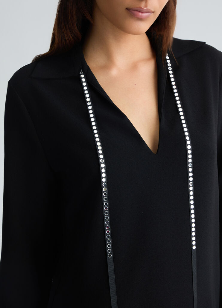 Dress with gemstones black Liu Jo - large image number 4 Dress with gemstones black Liu Jo - large image number 4