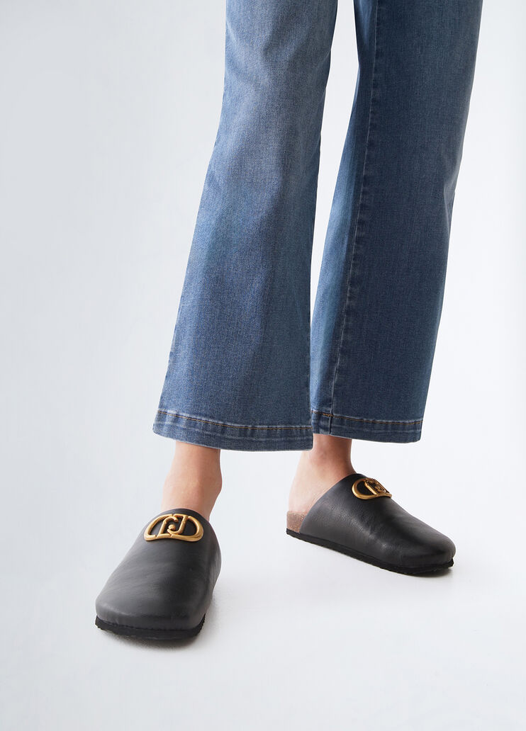 Mules with maxi-logo black Liu Jo - medium Mules with maxi-logo black Liu Jo - medium