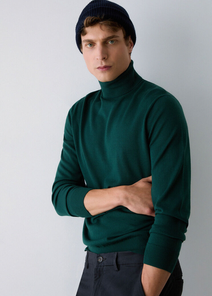 Merino Wool Turtleneck forest green Liu Jo - medium