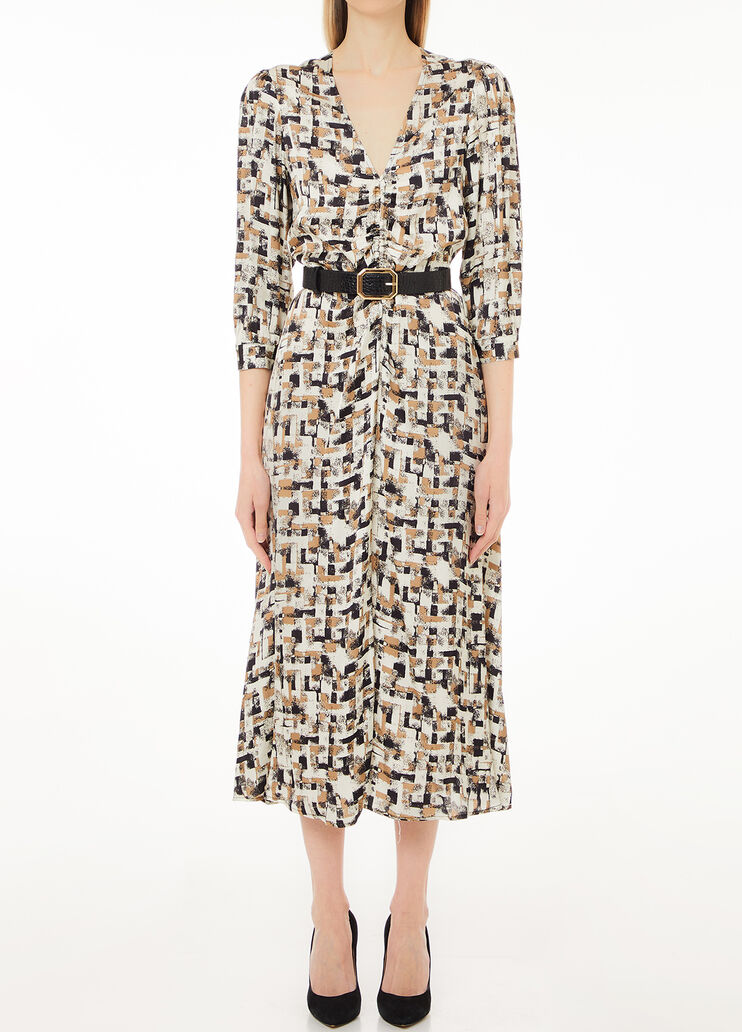 Robe en satin imprimé beige Liu Jo - medium