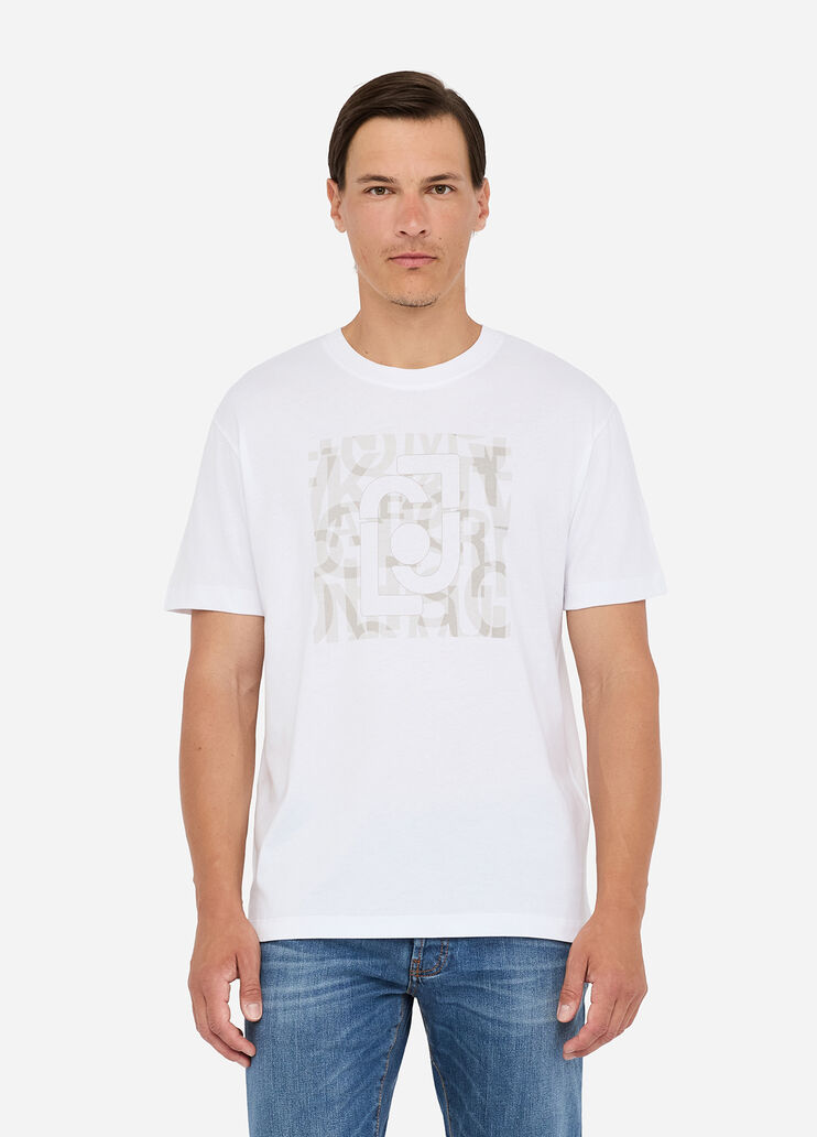 T-Shirt aus Baumwolle mit Logo Weiß Liu Jo - medium