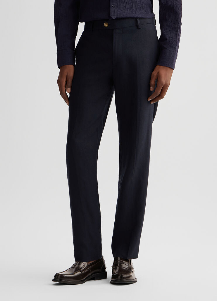 100% linen trousers dark blue Liu Jo - medium 100% linen trousers dark blue Liu Jo - medium