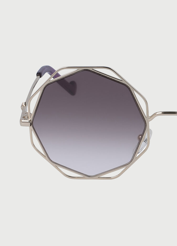 Sunglasses with metallic frame Golden amber Liu Jo - large image number 2