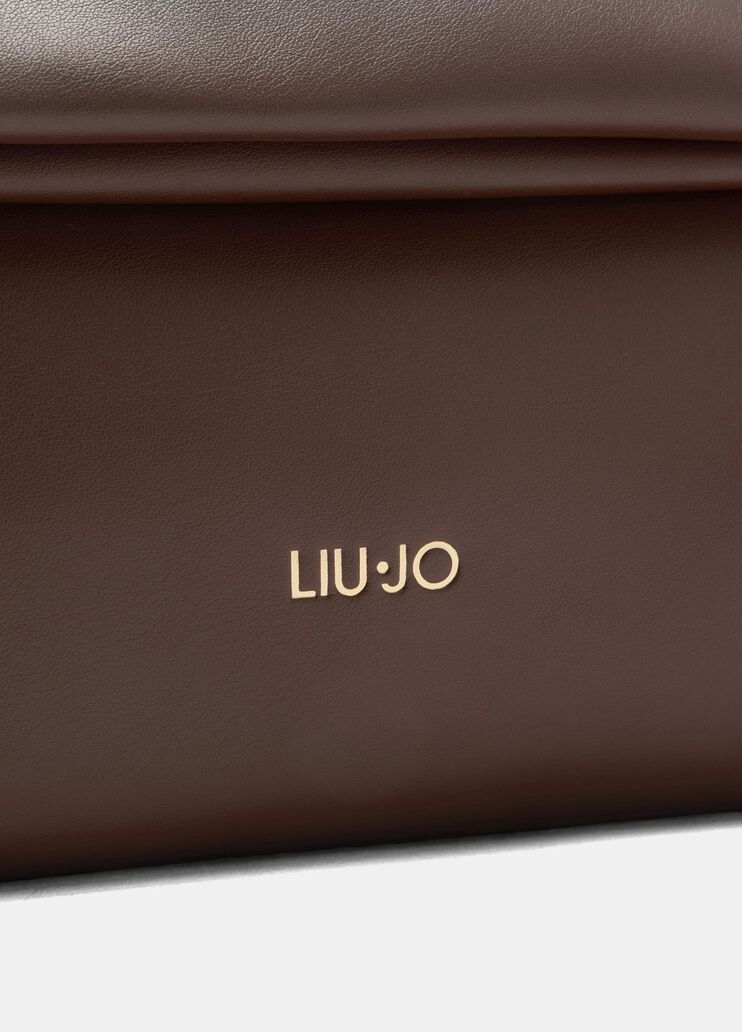 Sac à épaule LIU JO Cirry Satchel Bag - Marron Foncé, Polyuréthane, Dimensions 32x26x14 Cm, Fermeture Magnétique