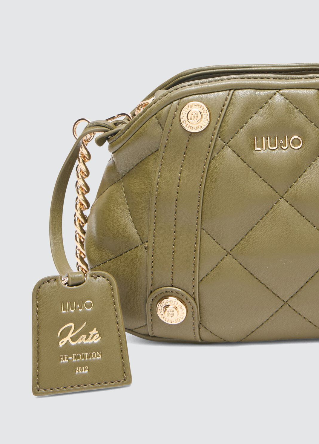 Pochette matelass&eacute;e vert militaire Liu Jo - large image number 8