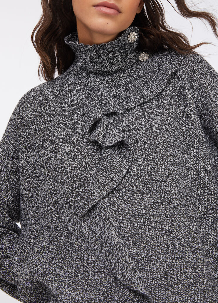 Jumper with maxi-ruffles black Liu Jo - large image number 3