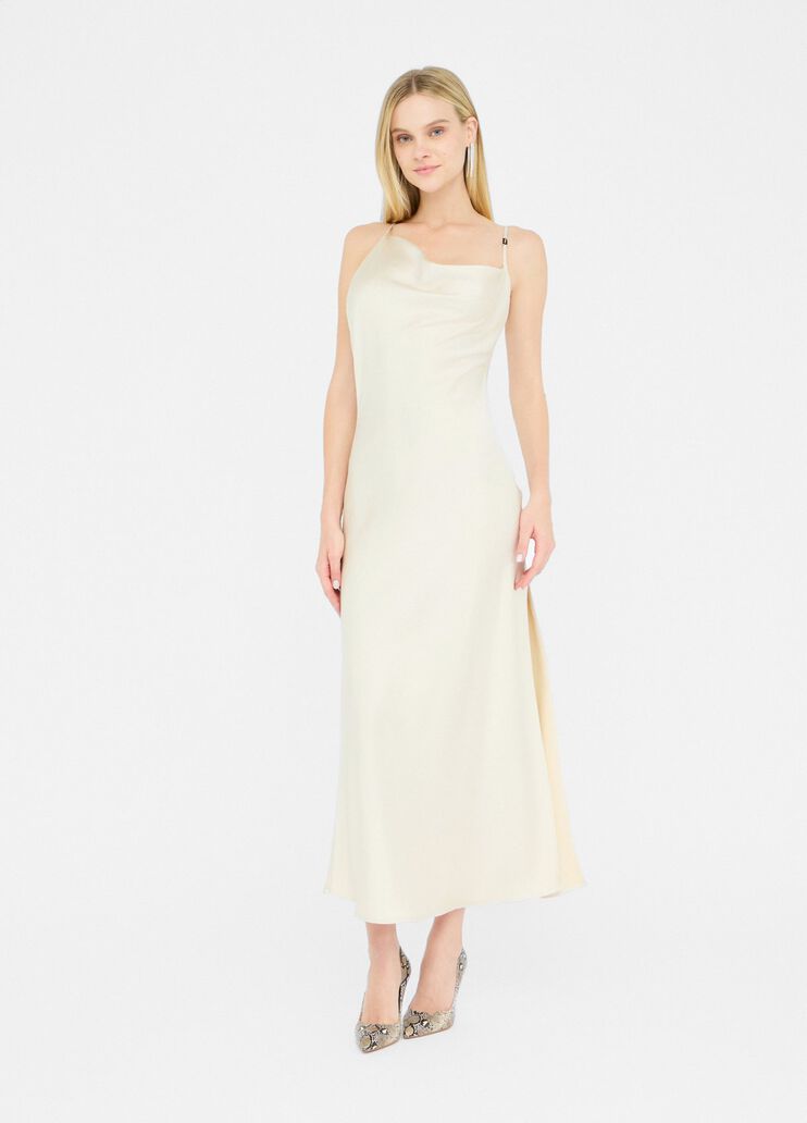 Dressy satin dress ivory Liu Jo - large image number 0 Dressy satin dress ivory Liu Jo - large image number 0