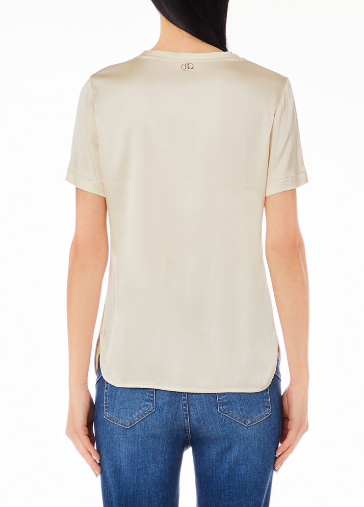 Satin T-shirt  light beige Liu Jo - medium Satin T-shirt  light beige Liu Jo - medium