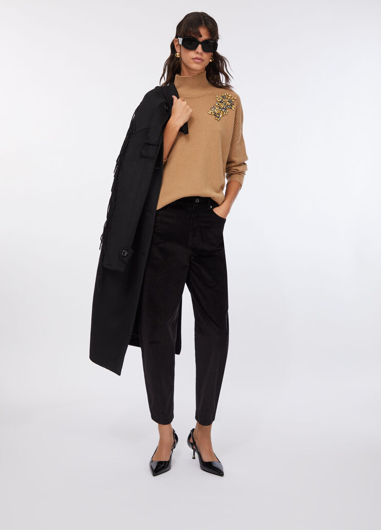 Pantaloni balloon in velluto nero Liu Jo - medium