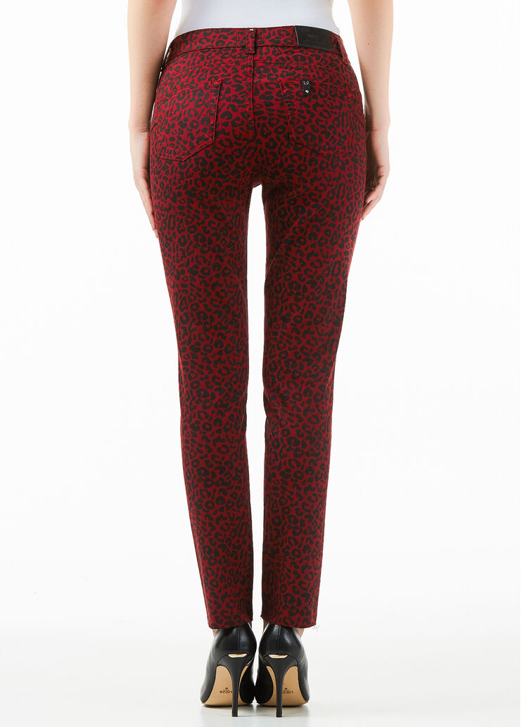 High-rise trousers Amaranth Red/Leopard Liu Jo - large image number 1 High-rise trousers Amaranth Red/Leopard Liu Jo - large image number 1