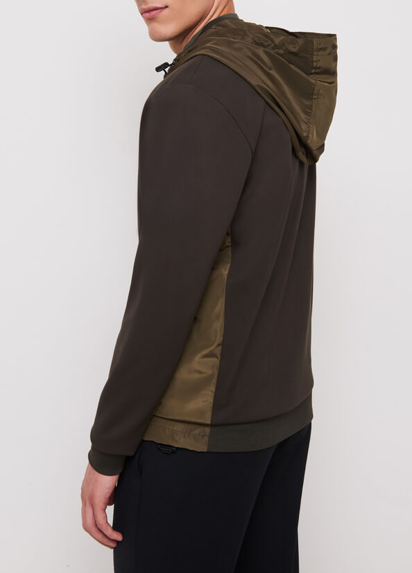 Sudadera con cremallera y capucha verde militar Liu Jo - large image number 1