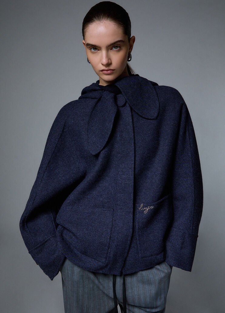 Coat in a wool blend blue Liu Jo - medium