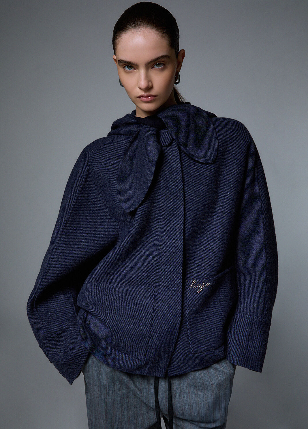 Coat in a wool blend blue Liu Jo - large image number 3
