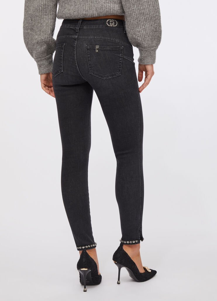 Jeans skinny bottom up denim nero Liu Jo - large image number 1