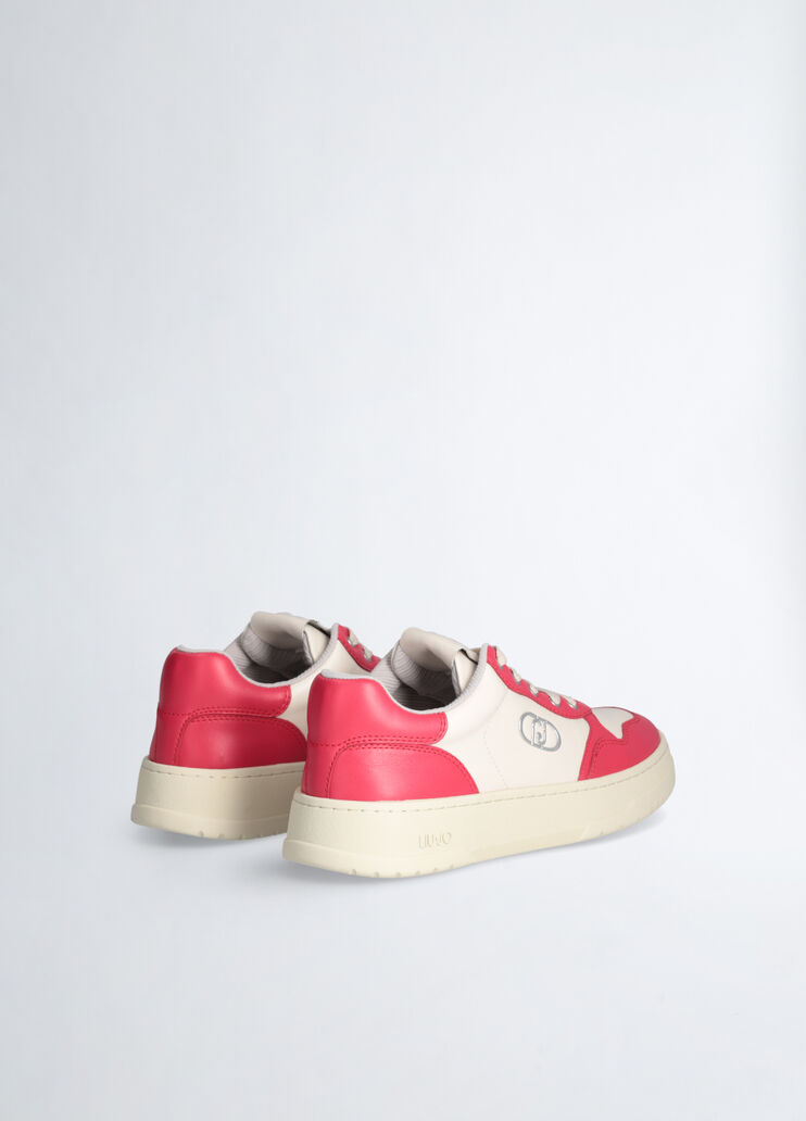 Two-tone leather sneakers red Liu Jo - large image number 3 Two-tone leather sneakers red Liu Jo - large image number 3