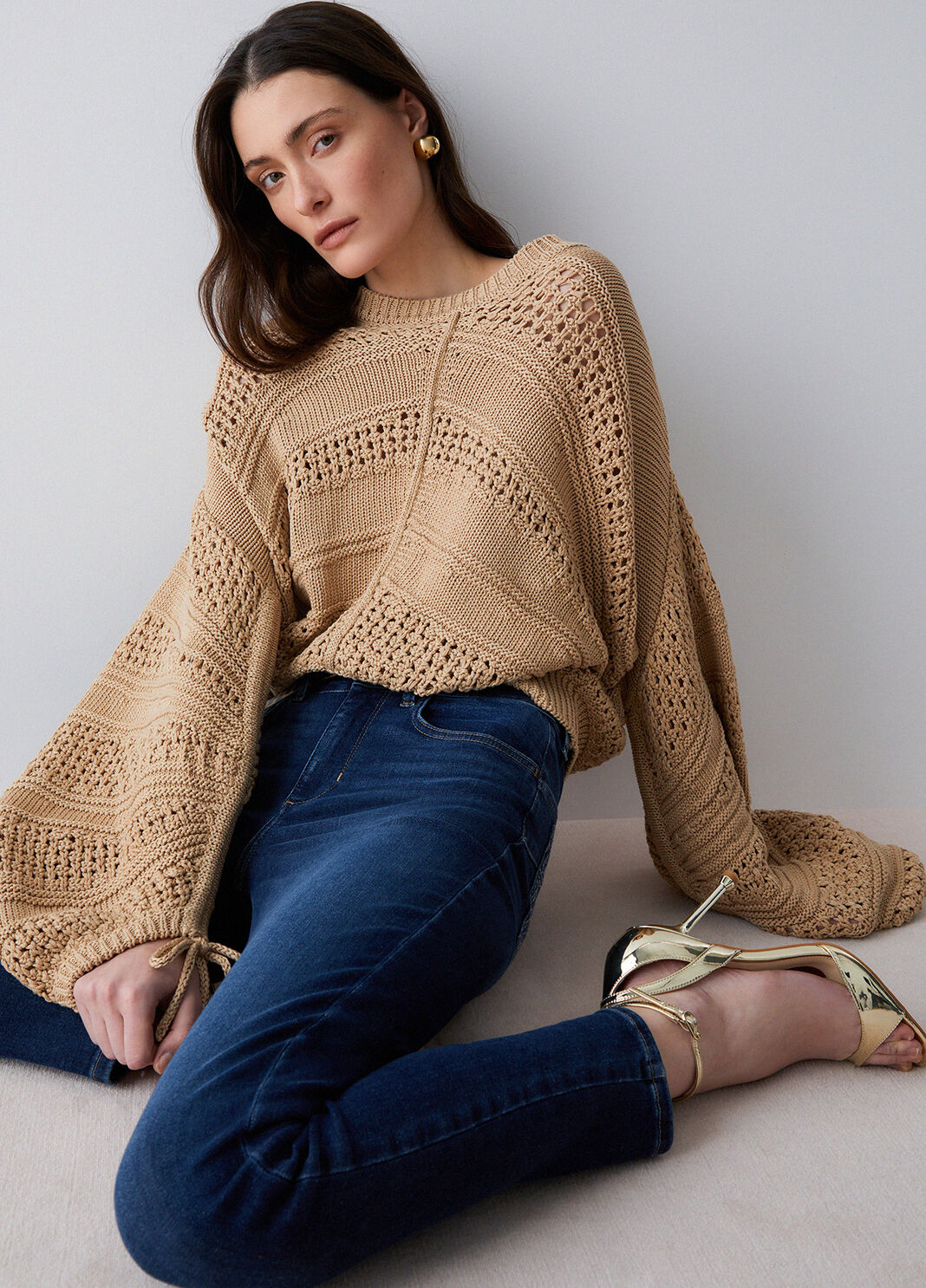 H&auml;keloberteil Beige Liu Jo - large image number 3