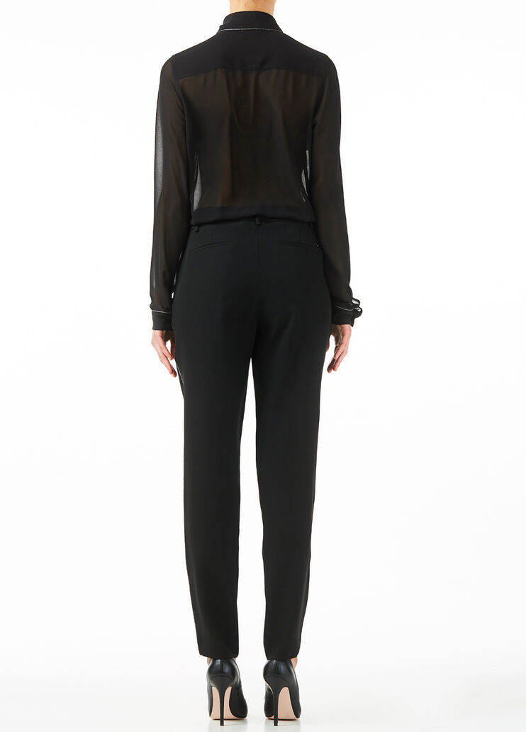 Smart jumpsuit with fringes Black Liu Jo - large image number 1 Smart jumpsuit with fringes Black Liu Jo - large image number 1