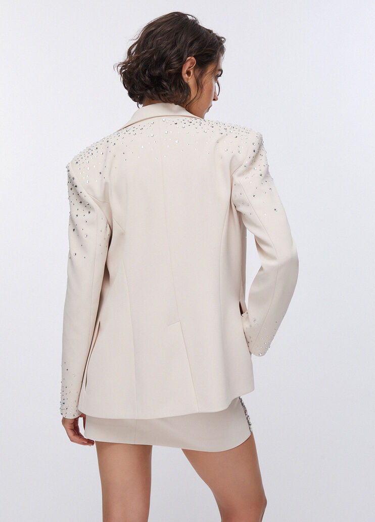 Blazer slim avec broderie bijou blanc Liu Jo - large image number 1